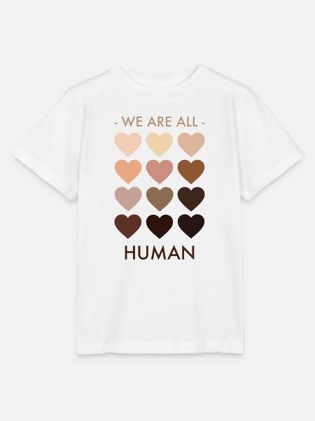 We are all human - Stanley/Stella Kinder T-Shirt MINI CREATOR  - Weiß