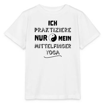 mittelfinger yoga - Stanley/Stella Kinder T-Shirt MINI CREATOR  - Weiß - Vorne - Maike (125cm)