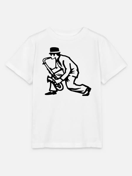 Ska Saxophonist - Stanley/Stella Kinder T-Shirt MINI CREATOR - Weiß