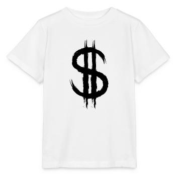 Dollarzeichen Dollar Geld Symbol - Stanley/Stella Kinder T-Shirt MINI CREATOR  - Weiß - Vorne - Maike (125cm)
