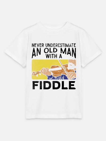 Violinist Alter Mann - Stanley/Stella Kinder T-Shirt MINI CREATOR - Weiß