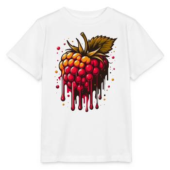 Two-tone dripping raspberry - Stanley/Stella MINI CREATOR Kids’ T-Shirt - white - Front - Maike (125cm)