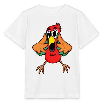Papagei Dschungel - Stanley/Stella Kinder T-Shirt MINI CREATOR  - Weiß - Vorne - Maike (125cm)