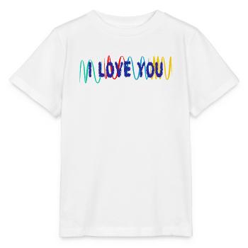 VALENTINSTAG. ICH LIEBE DICH. ICH LIEBE DICH. LIEBE. LIEBE - Stanley/Stella Kinder T-Shirt MINI CREATOR  - Weiß - Vorne - Maike (125cm)