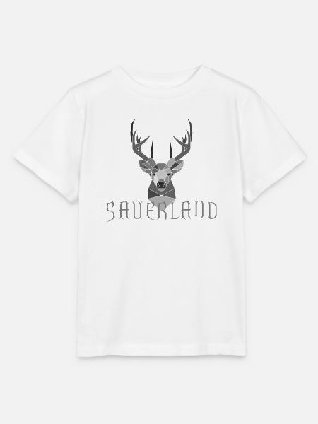 Sauerland Geweih silber/grau - Stanley/Stella Kinder T-Shirt MINI CREATOR  - Weiß