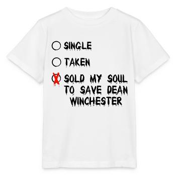 Rotes X-Tropfen Motiv Supernatural - Stanley/Stella Kinder T-Shirt MINI CREATOR  - Weiß - Vorne - Maike (125cm)