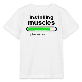 Installing muscles - Stanley/Stella MINI CREATOR Kids’ T-Shirt - white - Front - Maike (125cm)