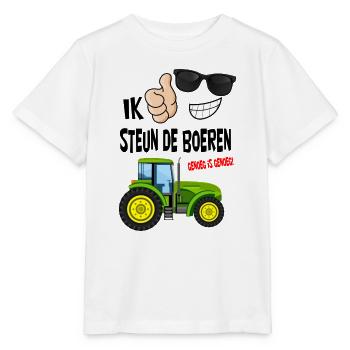 farmers protest with enough is enough for the farmers - Stanley/Stella MINI CREATOR Kids’ T-Shirt - white - Front - Maike (125cm)