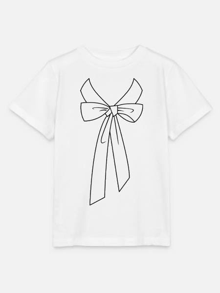 Hemdkragen mit Schleife - Stanley/Stella Kinder T-Shirt MINI CREATOR  - Weiß