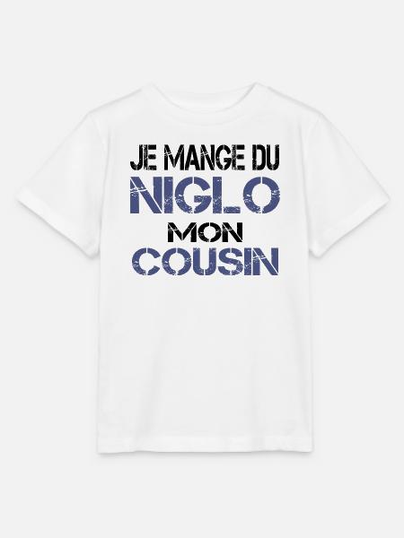 Je mange du Niglo - T-shirt bio MINI CREATOR Stanley/Stella Enfant - blanc