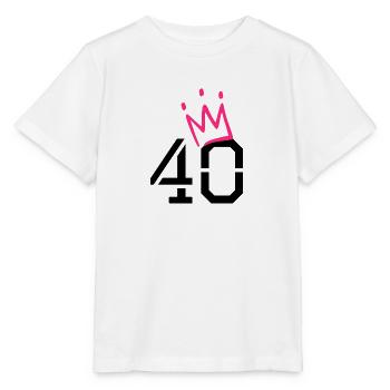 40 Krone - 40. Geburtstag - Stanley/Stella Kinder T-Shirt MINI CREATOR  - Weiß - Vorne - Maike (125cm)