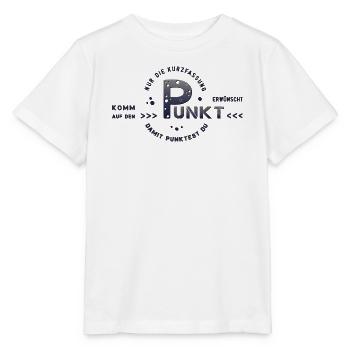 auf den Punkt zum Punkt kommen - Stanley/Stella Kinder T-Shirt MINI CREATOR  - Weiß - Vorne - Maike (125cm)