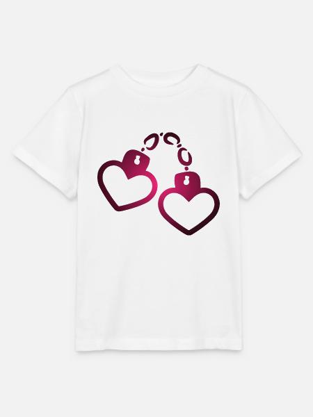 Handschelle Herz - Stanley/Stella Kinder T-Shirt MINI CREATOR - Weiß
