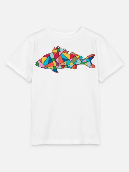 Barsch Angler Design Barschangeln Barsche Angeln - Stanley/Stella Kinder T-Shirt MINI CREATOR - Weiß