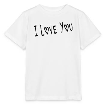 VALENTINSTAG. ICH LIEBE DICH. ICH LIEBE DICH. LIEBE. LIEBE - Stanley/Stella Kinder T-Shirt MINI CREATOR  - Weiß - Vorne - Maike (125cm)