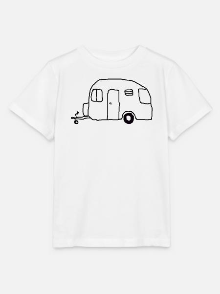 wohnwagen zeichnung - Stanley/Stella Kinder T-Shirt MINI CREATOR - Weiß