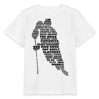 Hockey Player Word Art - Stanley/Stella MINI CREATOR Kids’ T-Shirt - white - Front - Maike (125cm)