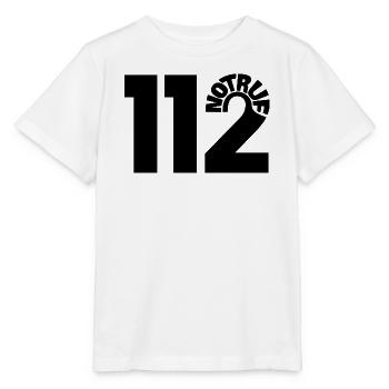 Notruf 112 rund - Stanley/Stella Kinder T-Shirt MINI CREATOR  - Weiß - Vorne - Maike (125cm)