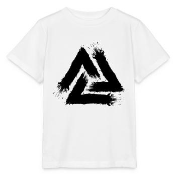 Valknut Symbol Schwarz Symbol Keltisches Symbol - Stanley/Stella Kinder T-Shirt MINI CREATOR  - Weiß - Vorne - Maike (125cm)