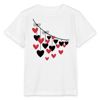 Herzgirlande Viele Herzen - Stanley/Stella Kinder T-Shirt MINI CREATOR  - Weiß - Vorne - Maike (125cm)