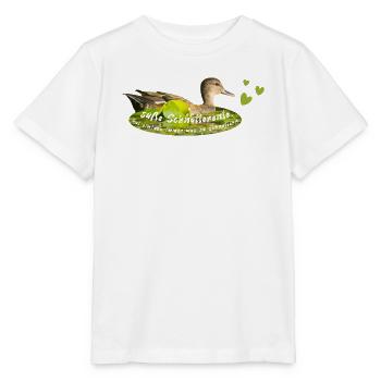 Schnatterente schnattern Quasselstrippe - Stanley/Stella Kinder T-Shirt MINI CREATOR  - Weiß - Vorne - Maike (125cm)
