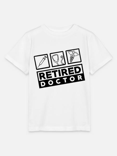 Retired Doctor - Arzt in Rente mit Symbolen - Stanley/Stella Kinder T-Shirt MINI CREATOR - Weiß