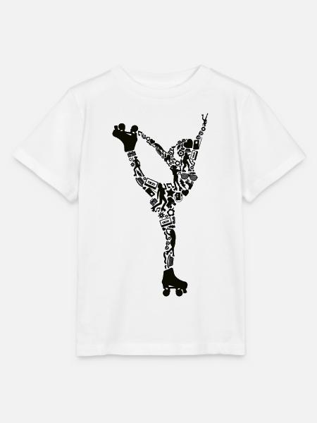 Rollschuhe Mädchen Rollschuh Roller Skates - Stanley/Stella Kinder T-Shirt MINI CREATOR - Weiß