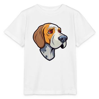 Cao de Castro Laboreiro Hunderasse Cartoon Kawaii I - Stanley/Stella Kinder T-Shirt MINI CREATOR  - Weiß - Vorne - Maike (125cm)