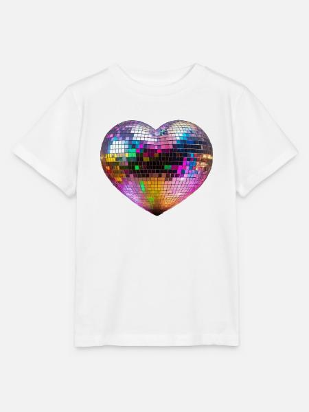 Club Disco Herz - Stanley/Stella Kinder T-Shirt MINI CREATOR  - Weiß