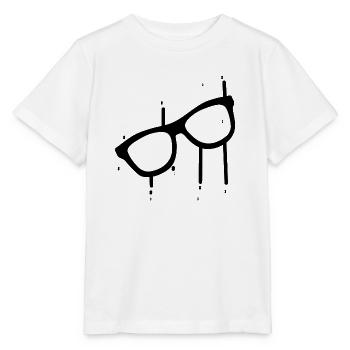 Schwarze Sonnenbrille mit Regentropfen - Stanley/Stella Kinder T-Shirt MINI CREATOR  - Weiß - Vorne - Maike (125cm)