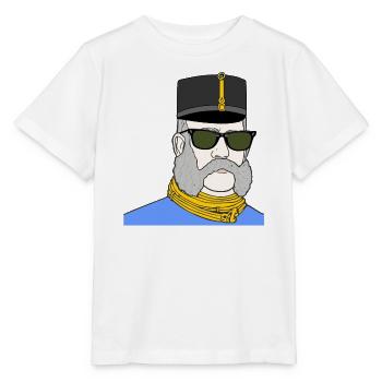 Kaiser Franz Joseph mit Sonnenbrille – K&K - Stanley/Stella Kinder T-Shirt MINI CREATOR  - Weiß - Vorne - Maike (125cm)