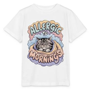 Allergic To Mornings - Stanley/Stella MINI CREATOR Kids’ T-Shirt - white - Front - Maike (125cm)