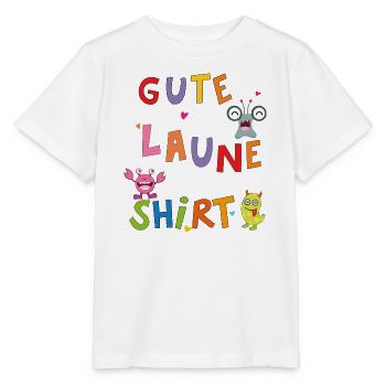 gute Laune Shirt - Stanley/Stella Kinder T-Shirt MINI CREATOR  - Weiß - Vorne - Maike (125cm)