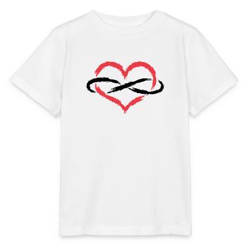 Herz Symbol Unendlich Endlos Liebe - Stanley/Stella Kinder T-Shirt MINI CREATOR  - Weiß - Vorne - Maike (125cm)