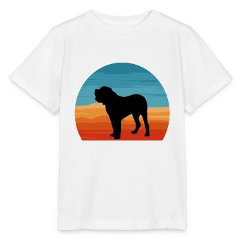 Alano Espanol Hundeliebhaber Silhouette Vintage Sonnenuntergang - Stanley/Stella Kinder T-Shirt MINI CREATOR  - Weiß - Vorne - Maike (125cm)