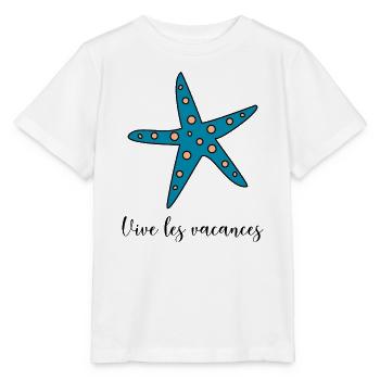 ES LEBE DER URLAUB. URLAUB. FROHER URLAUB - Stanley/Stella Kinder T-Shirt MINI CREATOR  - Weiß - Vorne - Maike (125cm)