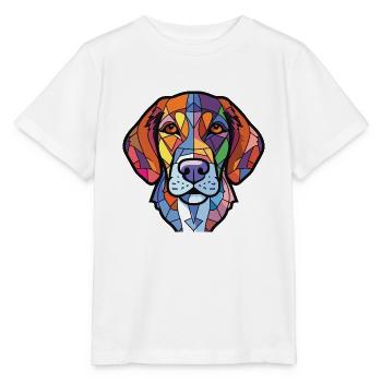 Cao De Castro Laboreiro Hunderasse Aquarellglas - Stanley/Stella Kinder T-Shirt MINI CREATOR  - Weiß - Vorne - Maike (125cm)