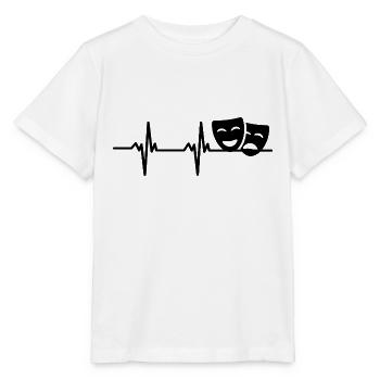 Drama Masks Theatre Heart palpitations - Stanley/Stella MINI CREATOR Kids’ T-Shirt - white - Front - Maike (125cm)