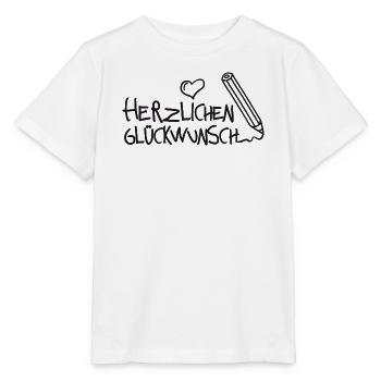 Herzlichen Glückwunsch -Stift - Stanley/Stella Kinder T-Shirt MINI CREATOR  - Weiß - Vorne - Maike (125cm)