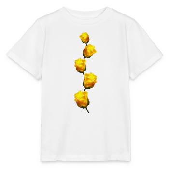 gelbe Rosen - Stanley/Stella Kinder T-Shirt MINI CREATOR  - Weiß - Vorne - Maike (125cm)