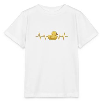 Badeente Herzschlag - Stanley/Stella Kinder T-Shirt MINI CREATOR  - Weiß - Vorne - Maike (125cm)
