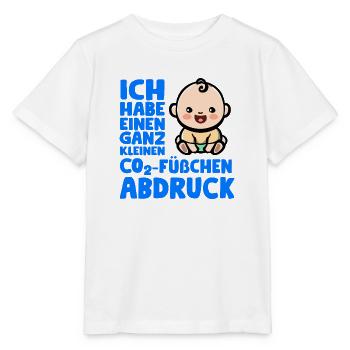 CO2 Füßchenabdruck - CO2 Fußabdruck - Stanley/Stella Kinder T-Shirt MINI CREATOR  - Weiß - Vorne - Maike (125cm)