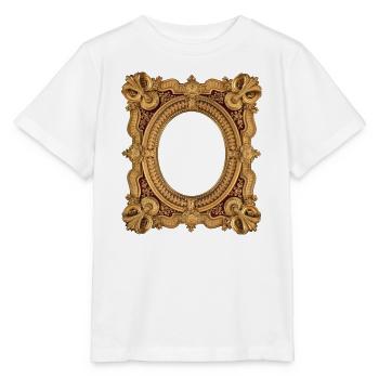 Ovaler goldener Bilderrahmen - Stanley/Stella Kinder T-Shirt MINI CREATOR  - Weiß - Vorne - Maike (125cm)