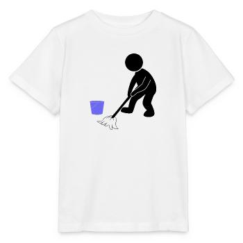 Putzen Putzmann Wischen - Stanley/Stella Kinder T-Shirt MINI CREATOR  - Weiß - Vorne - Maike (125cm)