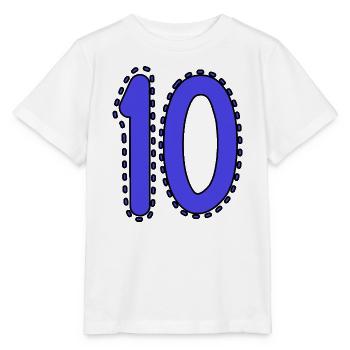 10. 10 YEARS. 10th ANNIVERSARY. 10 YEAR ANNIVERSARY. - Stanley/Stella MINI CREATOR Kids’ T-Shirt - white - Front - Maike (125cm)