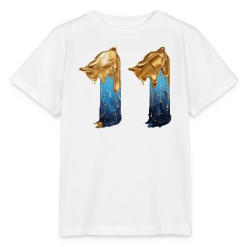 NR. 11 NUMMER 11 COOL 11. GEBURTSTAG - Stanley/Stella Kinder T-Shirt MINI CREATOR  - Weiß - Vorne - Maike (125cm)