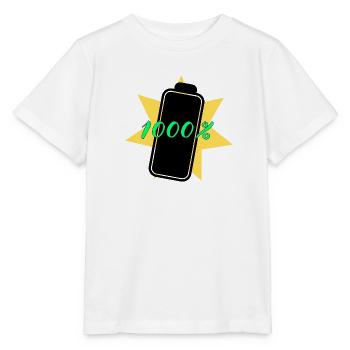 1000% Energie - Stanley/Stella Kinder T-Shirt MINI CREATOR  - Weiß - Vorne - Maike (125cm)