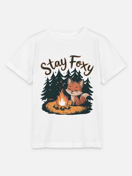 Bleib fuchsig - Stanley/Stella Kinder T-Shirt MINI CREATOR  - Weiß