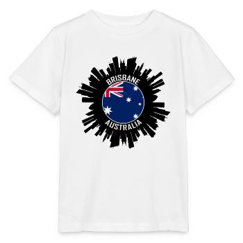 Brisbane Skyline Australien Flagge Reise Souvenir - Stanley/Stella Kinder T-Shirt MINI CREATOR  - Weiß - Vorne - Maike (125cm)
