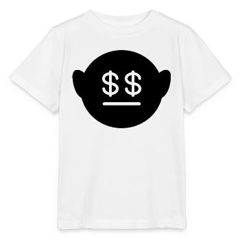 Gesicht Dollar - Stanley/Stella Kinder T-Shirt MINI CREATOR  - Weiß - Vorne - Maike (125cm)
